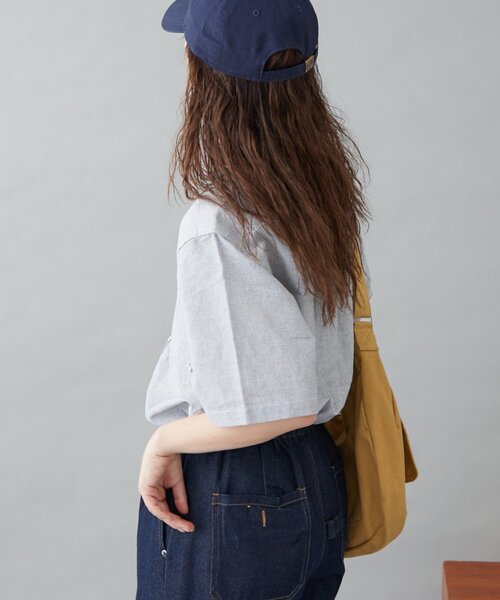 GEVACO（ゲバコ）の「【GEVACO】綿麻バンドカラーシャツ（シャツ/ブラウス・レディース・ブルー/ベージュ/ブラック・MEDIUM/LARGE）」の17枚目の写真