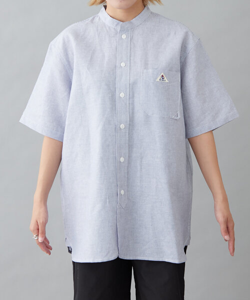 GEVACO（ゲバコ）の「【GEVACO】綿麻バンドカラーシャツ（シャツ/ブラウス・レディース・ブルー/ベージュ/ブラック・MEDIUM/LARGE）」の12枚目の写真