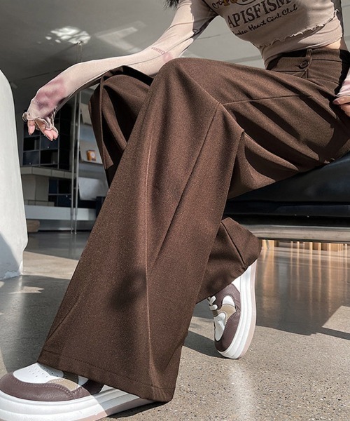 shoppinggo(ショッピングゴー)の「ワイドパンツ タック入り ロング丈(カーゴパンツ・レディース・グレー/ブラウン/ブラック・M)」の20枚目の写真