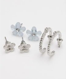 AMINA COLLECTION（アミナコレクション）の「Kahiko/カヒコ ピアス プルメツイスト 3組セット 4CBZ5101（ピアス（両耳用））」