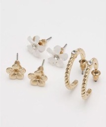 AMINA COLLECTION（アミナコレクション）の「Kahiko/カヒコ ピアス プルメツイスト 3組セット 4CBZ5101（ピアス（両耳用））」