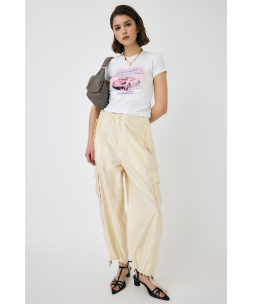 MOUSSY(マウジー)の「BEP GRAPHIC BABY Tシャツ(Tシャツ/カットソー・レディース・ホワイト/ブラック・FREE)」の5枚目の写真