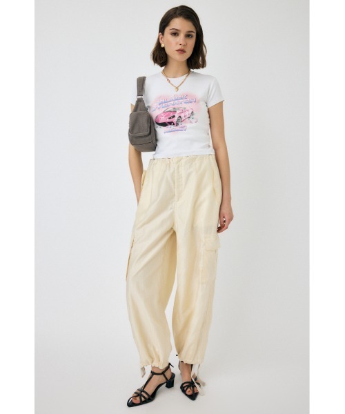MOUSSY(マウジー)の「BEP GRAPHIC BABY Tシャツ(Tシャツ/カットソー・レディース・ホワイト/ブラック・FREE)」の6枚目の写真