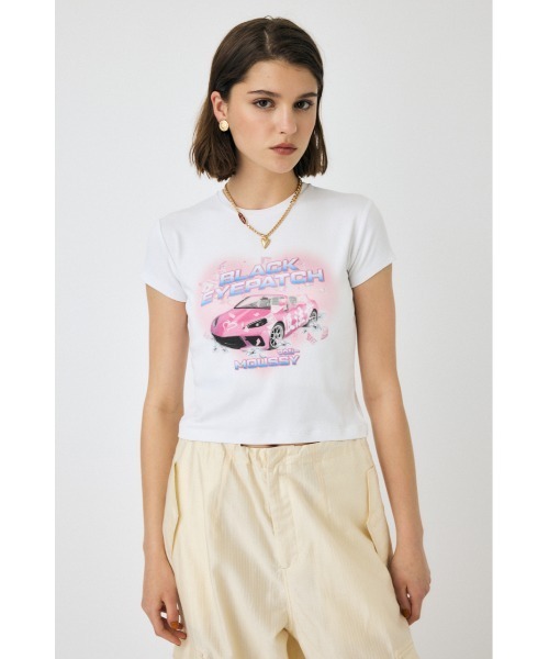 MOUSSY(マウジー)の「BEP GRAPHIC BABY Tシャツ(Tシャツ/カットソー・レディース・ホワイト/ブラック・FREE)」の8枚目の写真