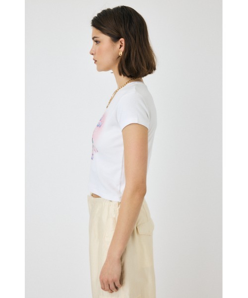 MOUSSY(マウジー)の「BEP GRAPHIC BABY Tシャツ(Tシャツ/カットソー・レディース・ホワイト/ブラック・FREE)」の10枚目の写真