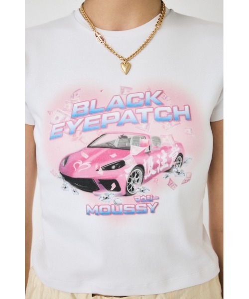 MOUSSY(マウジー)の「BEP GRAPHIC BABY Tシャツ(Tシャツ/カットソー・レディース・ホワイト/ブラック・FREE)」の12枚目の写真