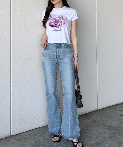 MOUSSY(マウジー)の「BEP GRAPHIC BABY Tシャツ(Tシャツ/カットソー・レディース・ホワイト/ブラック・FREE)」の19枚目の写真