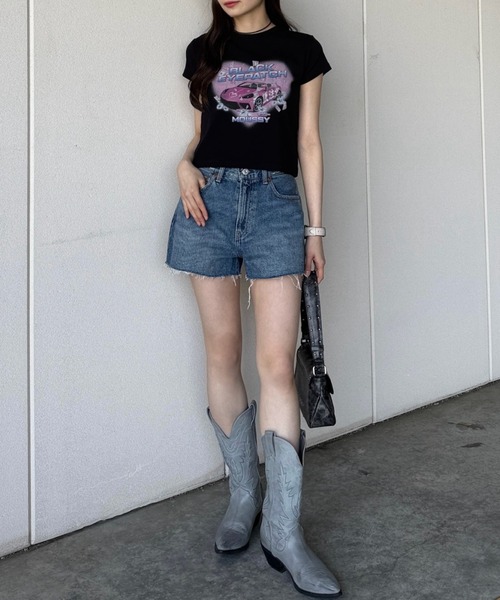 MOUSSY(マウジー)の「BEP GRAPHIC BABY Tシャツ(Tシャツ/カットソー・レディース・ホワイト/ブラック・FREE)」の20枚目の写真