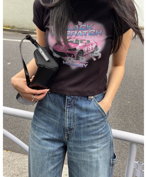 MOUSSY(マウジー)の「BEP GRAPHIC BABY Tシャツ(Tシャツ/カットソー・レディース・ホワイト/ブラック・FREE)」の17枚目の写真