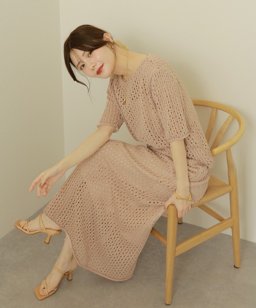 セール】mesh knit setup /メッシュ サマー ニット セットアップ