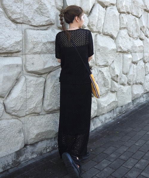 mesh knit setup /メッシュ サマー ニット セットアップ（セットアップ