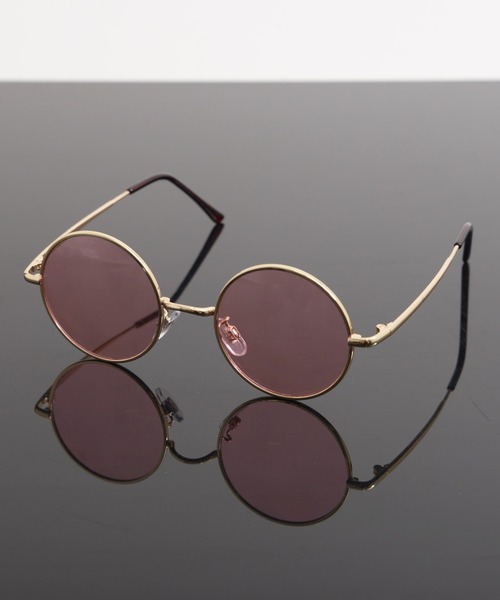Revo.(レボ)の「METAL FLAME ROUND SUNGLASSES / メタルフレーム ラウンド サングラス カラーレンズ UVカット <ユニセックス>(サングラス・メンズ・ライトブラウン/ブラック/ライトブルー/ライトピンク/ライトグレー/ライトパープル・FREE)」の6枚目の写真