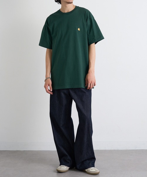 Carhartt WIP(カーハートダブリューアイピー)の「【Carhartt WIP】LOGO SS TEE i026391(Tシャツ/カットソー・メンズ・ブラック/ホワイト/グリーン/ブラウン/チャコールグレー・S/M/L/XL/XXL)」の8枚目の写真