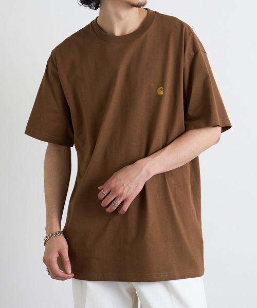 Carhartt WIP(カーハートダブリューアイピー)の「【Carhartt WIP】LOGO SS TEE i026391(Tシャツ/カットソー・メンズ・ブラック/ホワイト/グリーン/ブラウン/チャコールグレー・S/M/L/XL/XXL)」の15枚目の写真