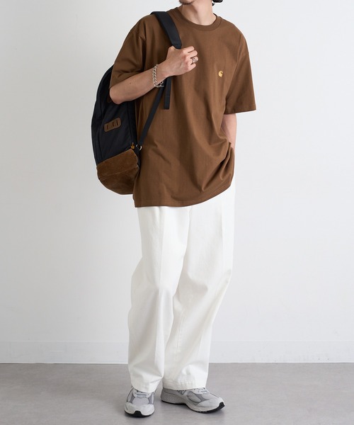 Carhartt WIP(カーハートダブリューアイピー)の「【Carhartt WIP】LOGO SS TEE i026391(Tシャツ/カットソー・メンズ・ブラック/ホワイト/グリーン/ブラウン/チャコールグレー・S/M/L/XL/XXL)」の12枚目の写真