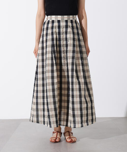 N.（N. Natural Beauty Basic）（エヌエヌナチュラルビューティーベーシック）の「シアーチェックフレアスカート（スカート・レディース・クリーム/ピンク・MEDIUM）」の21枚目の写真