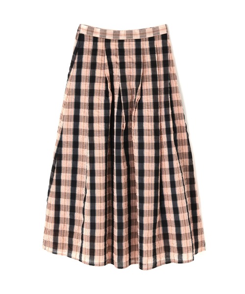 N.（N. Natural Beauty Basic）（エヌエヌナチュラルビューティーベーシック）の「シアーチェックフレアスカート（スカート・レディース・クリーム/ピンク・MEDIUM）」の13枚目の写真