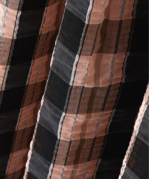 N.（N. Natural Beauty Basic）（エヌエヌナチュラルビューティーベーシック）の「シアーチェックフレアスカート（スカート・レディース・クリーム/ピンク・MEDIUM）」の14枚目の写真