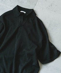URBAN RESEARCH DOORS | リネン混ハイゲージ スキッパーニットポロシャツ(ポロシャツ)