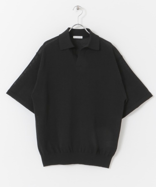 【crepuscule】アーバンリサーチ別注 リネンスキッパーポロ　2　杢グレー アーバンリサーチ URBAN RESEARCH 『別注』crepuscule×URBAN