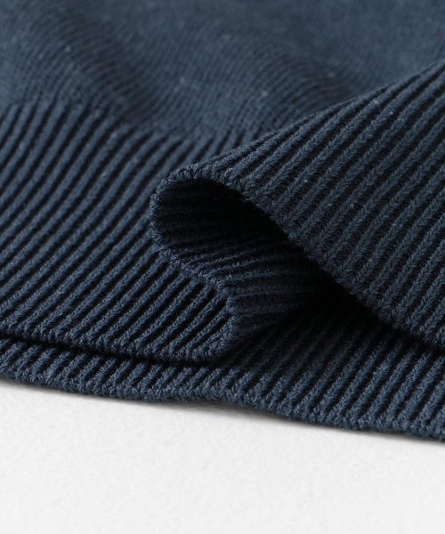 URBAN RESEARCH DOORS（アーバンリサーチドアーズ）の「リネン混ハイゲージ スキッパーニットポロシャツ（ポロシャツ・メンズ・ブラック/ブルー・LARGE/MEDIUM）」の14枚目の写真