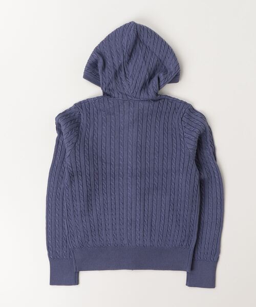 POLO RALPH LAUREN CHILDRENSWEAR（ポロ ラルフ ローレン チルドレンズウェア）の「ミニケーブル コットン フルジップ フーディ（パーカー・キッズ・ブルー・S/L/XL/M）」の3枚目の写真