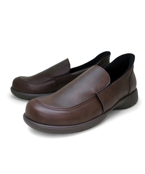 Re:getA(リゲッタ)の「Re:getA リゲッタ スットオン スリッポン R-404M(スリッポン・メンズ・ダークブラウン/カーキ/ブラック・M/S/L)」の2枚目の写真