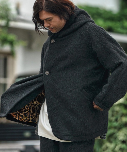CAMBIO(JrI)mj10835- Far Melton Poncho Like Jacket |`WPbg(̑AE^[)