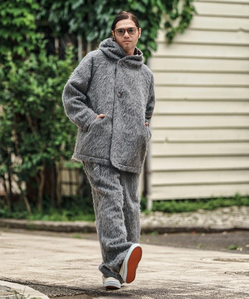 CAMBIO（カンビオ）の「mj10835- Far Melton Poncho Like Jacket ポンチョ風ジャケット（その他アウター・メンズ・チャコール/ブラック・S/M/L）」の14枚目の写真