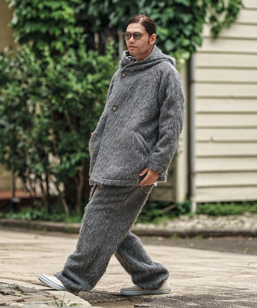 CAMBIO（カンビオ）の「mj10835- Far Melton Poncho Like Jacket ポンチョ風ジャケット（その他アウター・メンズ・チャコール/ブラック・S/M/L）」の15枚目の写真
