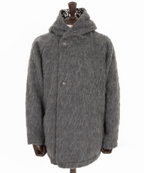 mj10835- Far Melton Poncho Like Jacket ポンチョ風ジャケット