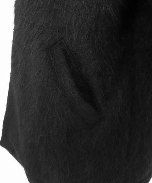 mj10835- Far Melton Poncho Like Jacket ポンチョ風ジャケット