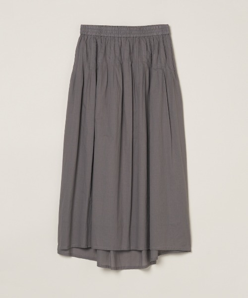 three dots(スリードッツ)の「コットンローン タックスカート(スカート・レディース・ブラック/チャコールグレー/ロイヤルブルー・SMALL/MEDIUM)」の2枚目の写真
