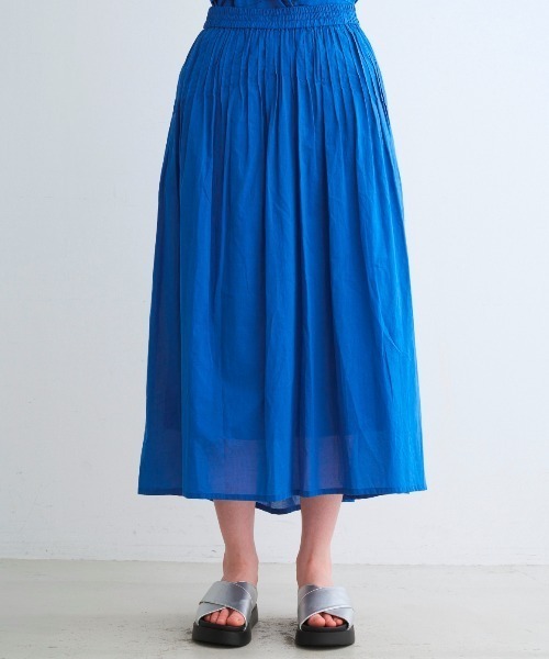 three dots(スリードッツ)の「コットンローン タックスカート(スカート・レディース・ブラック/チャコールグレー/ロイヤルブルー・SMALL/MEDIUM)」の15枚目の写真