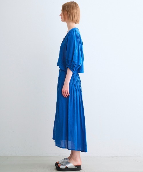 three dots(スリードッツ)の「コットンローン タックスカート(スカート・レディース・ブラック/チャコールグレー/ロイヤルブルー・SMALL/MEDIUM)」の19枚目の写真