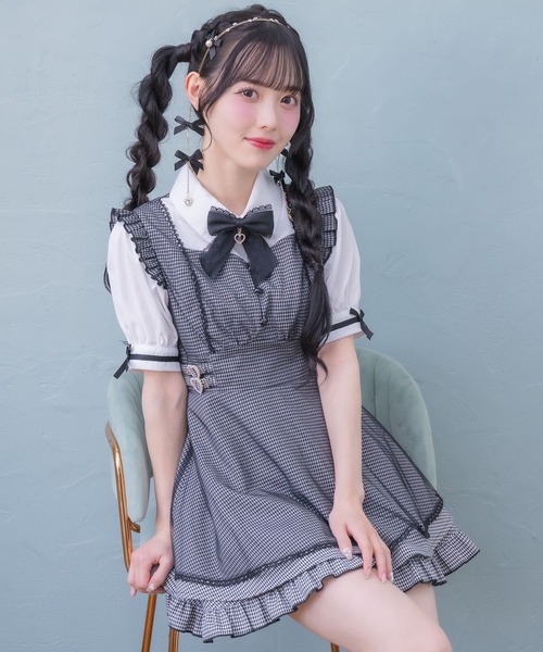ROJITA(ロジータ)の「チュールレイヤードデザインセットアップ(セットアップ・レディース・その他/ピンク/ブラック・FREE)」の4枚目の写真