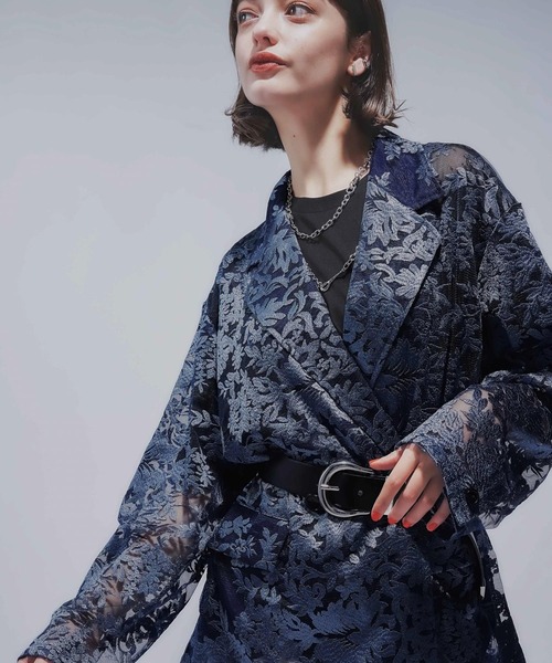 HARE（ハレ）の「ヴィンテージシシュウジャケット(HARE)（テーラードジャケット・レディース・ブルー/ブラック/ホワイト・FREE）」の21枚目の写真