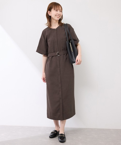 ROPE' PICNIC（ロペピクニック）の「サックワンピース（ワンピース・レディース・ベージュ系その他/ダークブラウン/ネイビー・36/38）」の20枚目の写真