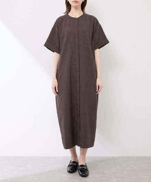 ROPE' PICNIC（ロペピクニック）の「サックワンピース（ワンピース・レディース・ベージュ系その他/ダークブラウン/ネイビー・36/38）」の10枚目の写真