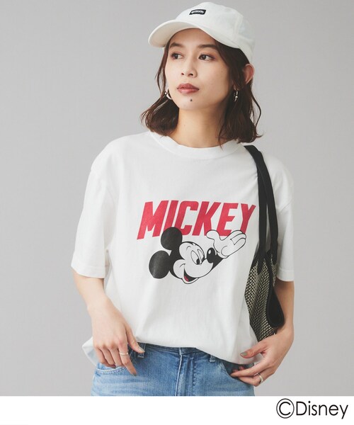 ミッキー　シルエット　高級ブランドオマージュ　02 セール】2024AW Disney/ディズニー ミッキー オーバーサイズ