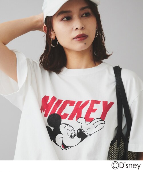 L'ESSAGE ミッキーマウス Tシャツ ホワイト Amazon | ディズニー ミッキーマウス 逆立 Tシャツ Tシャツ | T