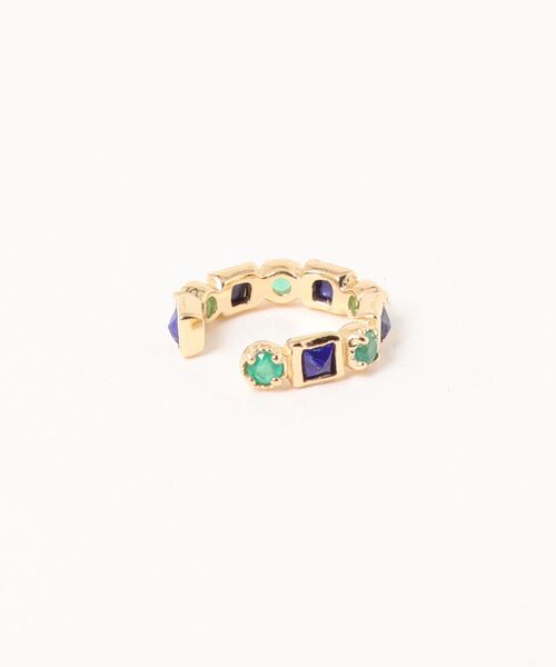 anq.(アンク)の「「anq.」SV925・ラピスラズリ、グリーンオニキス/ターコイズ、ペリドット イヤーカフ(イヤーカフ・レディース・ブルー・ONE SIZE)」の4枚目の写真