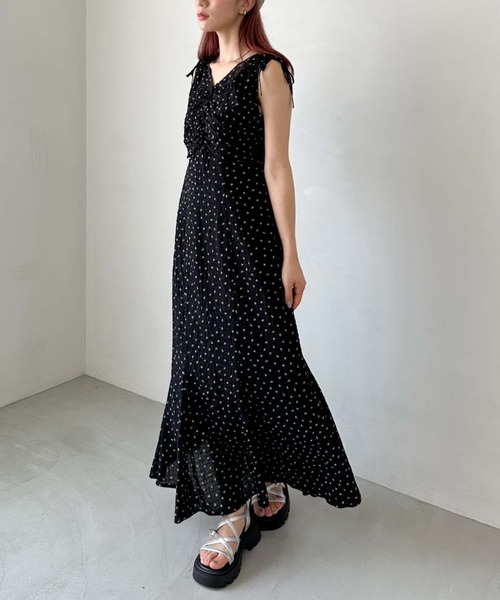 セール】小花柄ドロストノースリワンピース（ワンピース