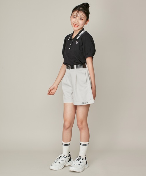 JENNI love（ジェニィラブ）の「【セットアイテム・ウエスト調整可】ベルト付きロールアップショーパン（その他パンツ・キッズ・ベージュ/ブラック・130cm/140cm/150cm/160cm）」の16枚目の写真