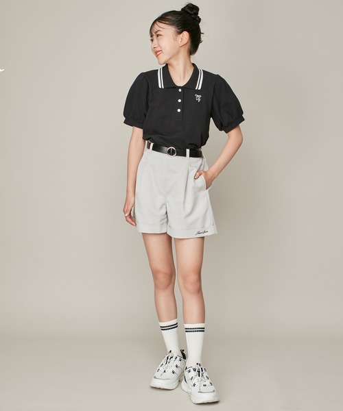 JENNI love（ジェニィラブ）の「【セットアイテム・ウエスト調整可】ベルト付きロールアップショーパン（その他パンツ・キッズ・ベージュ/ブラック・130cm/140cm/150cm/160cm）」の17枚目の写真