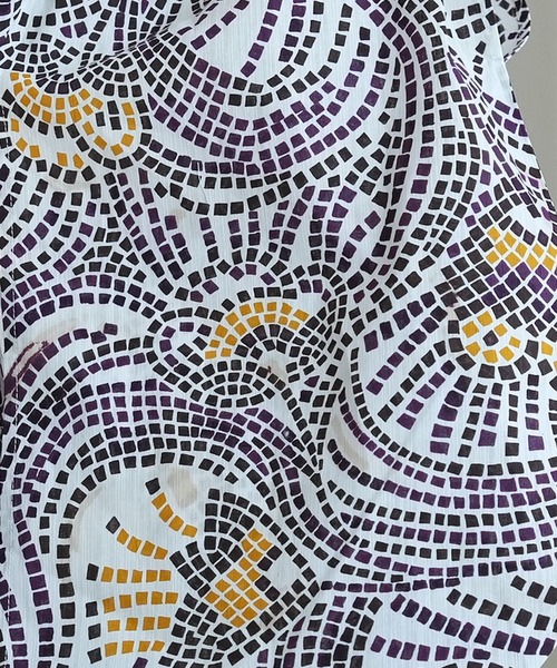 utatane（ウタタネ）の「キッズ浴衣3点セット ニコアンティーク チューリップモザイク マスタード（浴衣・キッズ・パープル・110cm/100cm/130cm/120cm）」の7枚目の写真