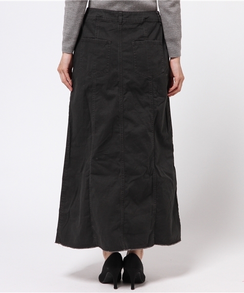 SEVENDAYS=SUNDAY（セブンデイズサンデイ）の「綿ツイルマキシスカート（スカート・レディース・ブラック/カーキ・MEDIUM/LARGE）」の5枚目の写真