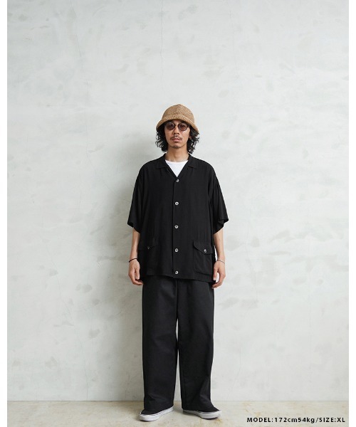 t*4様 WAIPER×TOWN CRAFT TC25S013WP レーヨンビー WAIPER×TOWN CRAFT TC25S013WP Plant Pattern Rayon Beach