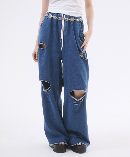 【専用】スーパーワイド コットン パンツ ＆ ダメージスウェット URBAN COLLECTION スウェットパンツ ジャージ 「URBANCOLLECTION