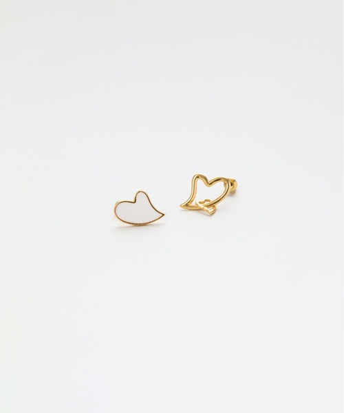LAPUIS（ラピュイ）の「LAPUIS(ラピュイ) Amuse Heart pierced earrings A（ピアス（両耳用）・レディース・ホワイト/レッド/ブラック・FREE）」の14枚目の写真
